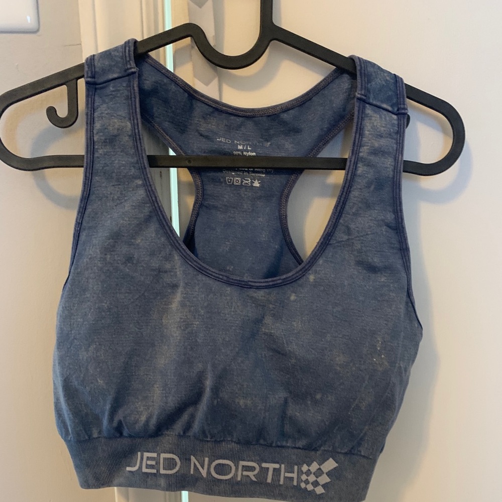 NWOT Jed North Haze Marble Vintage Sports Bra Navy